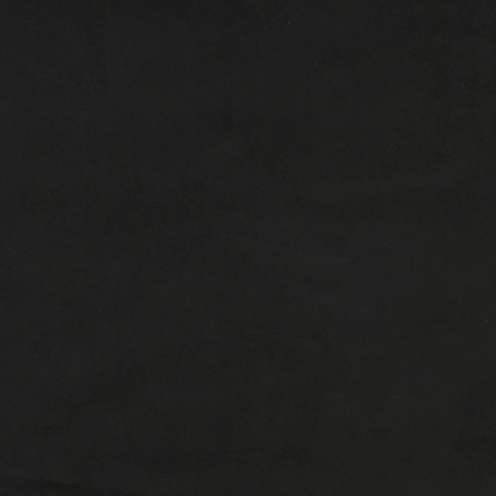 Uzglavlje s ušima crno 203x16x118/128 cm baršunasto