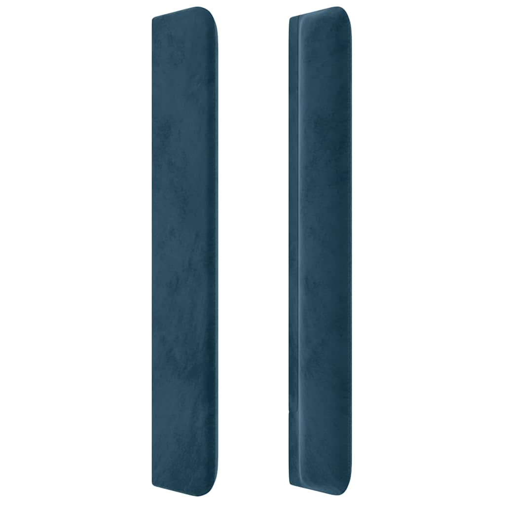 Uzglavlje s ušima tamnoplavo 83x16x118/128 cm baršunasto