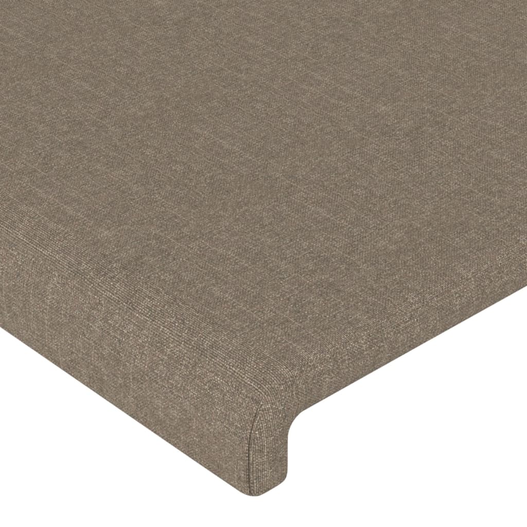 LED uzglavlje smeđesivo 180x5x78/88 cm od tkanine