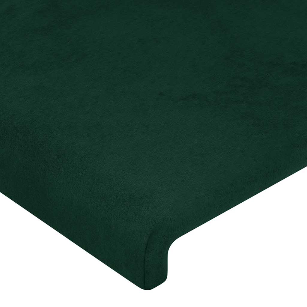 LED uzglavlje tamnozeleno 80 x 5 x 78/88 cm baršunasto