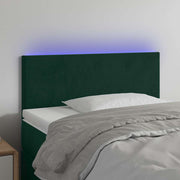 LED uzglavlje tamnozeleno 80 x 5 x 78/88 cm baršunasto
