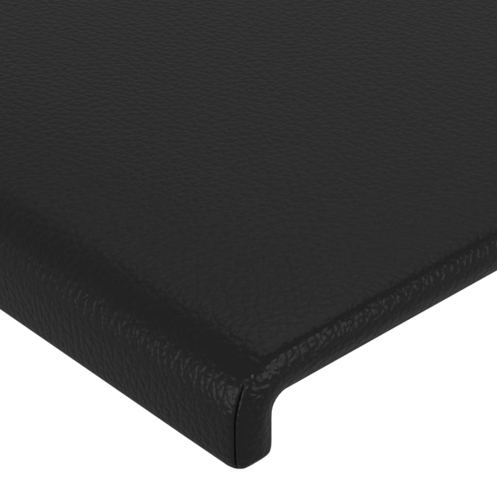 LED uzglavlje crno 90 x 5 x 78/88 cm od umjetne kože