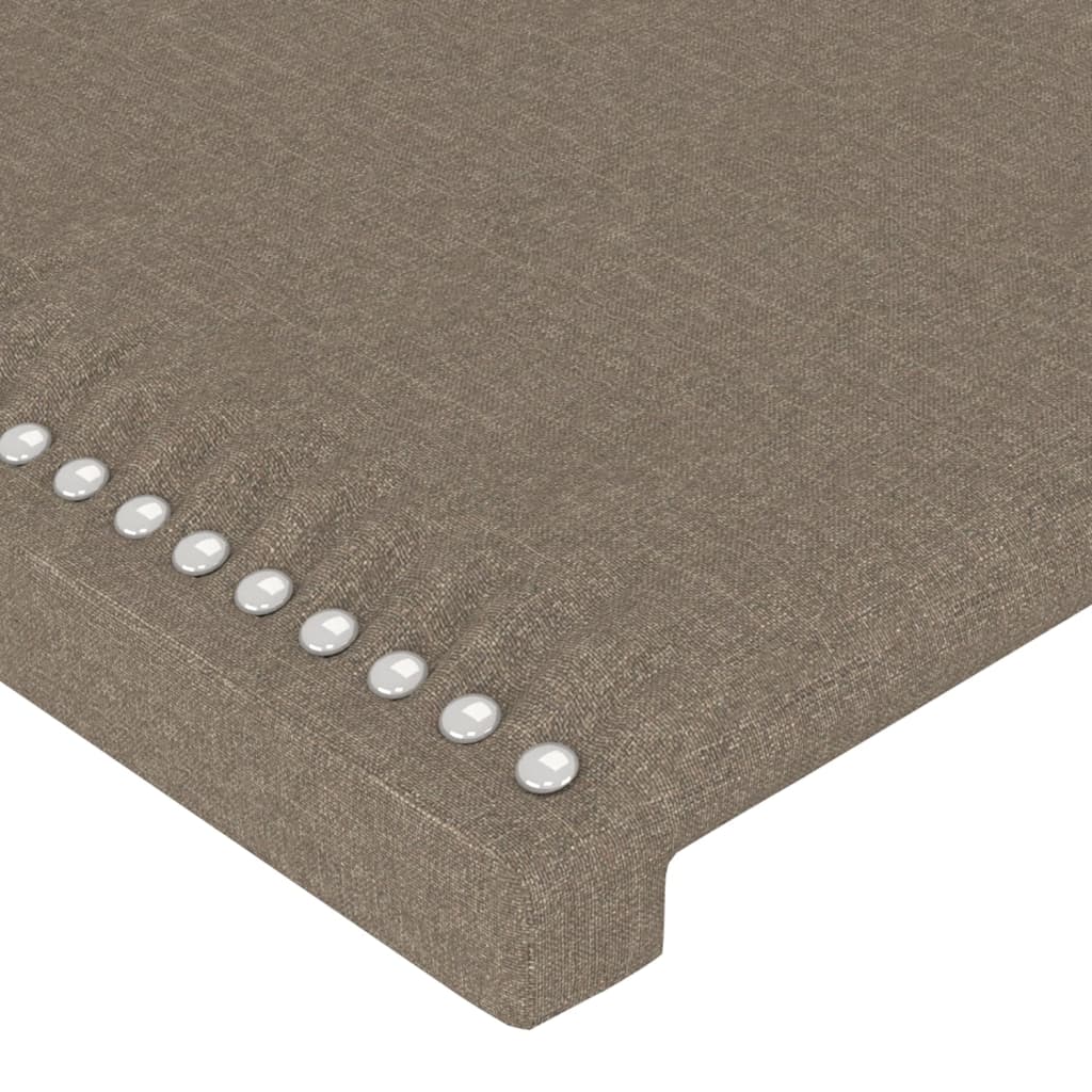 LED uzglavlje smeđesivo 180x5x78/88 cm od tkanine