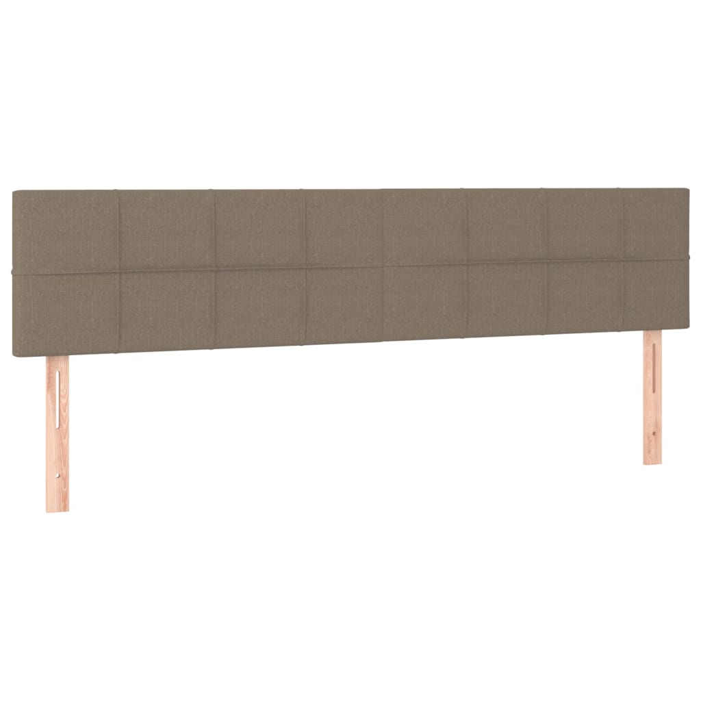 LED uzglavlje smeđesivo 180x5x78/88 cm od tkanine
