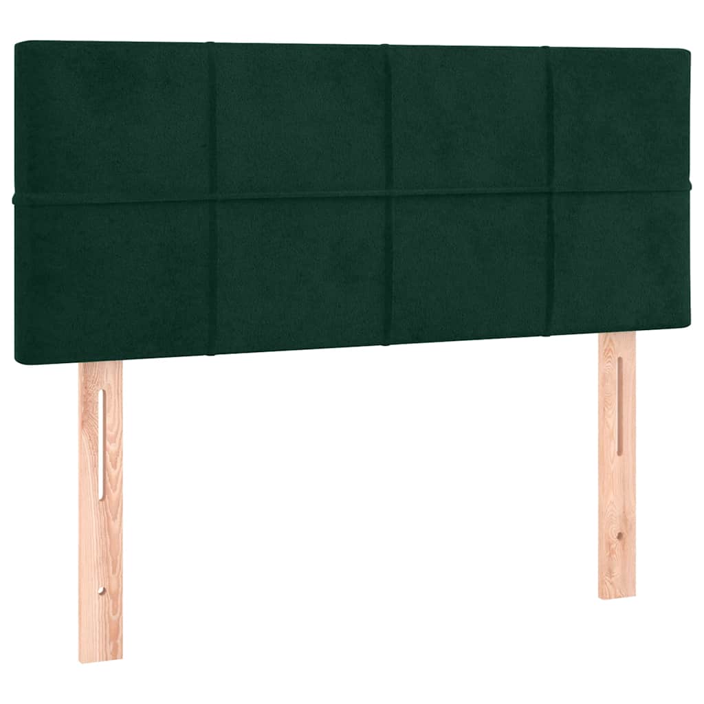 LED uzglavlje tamnozeleno 80 x 5 x 78/88 cm baršunasto