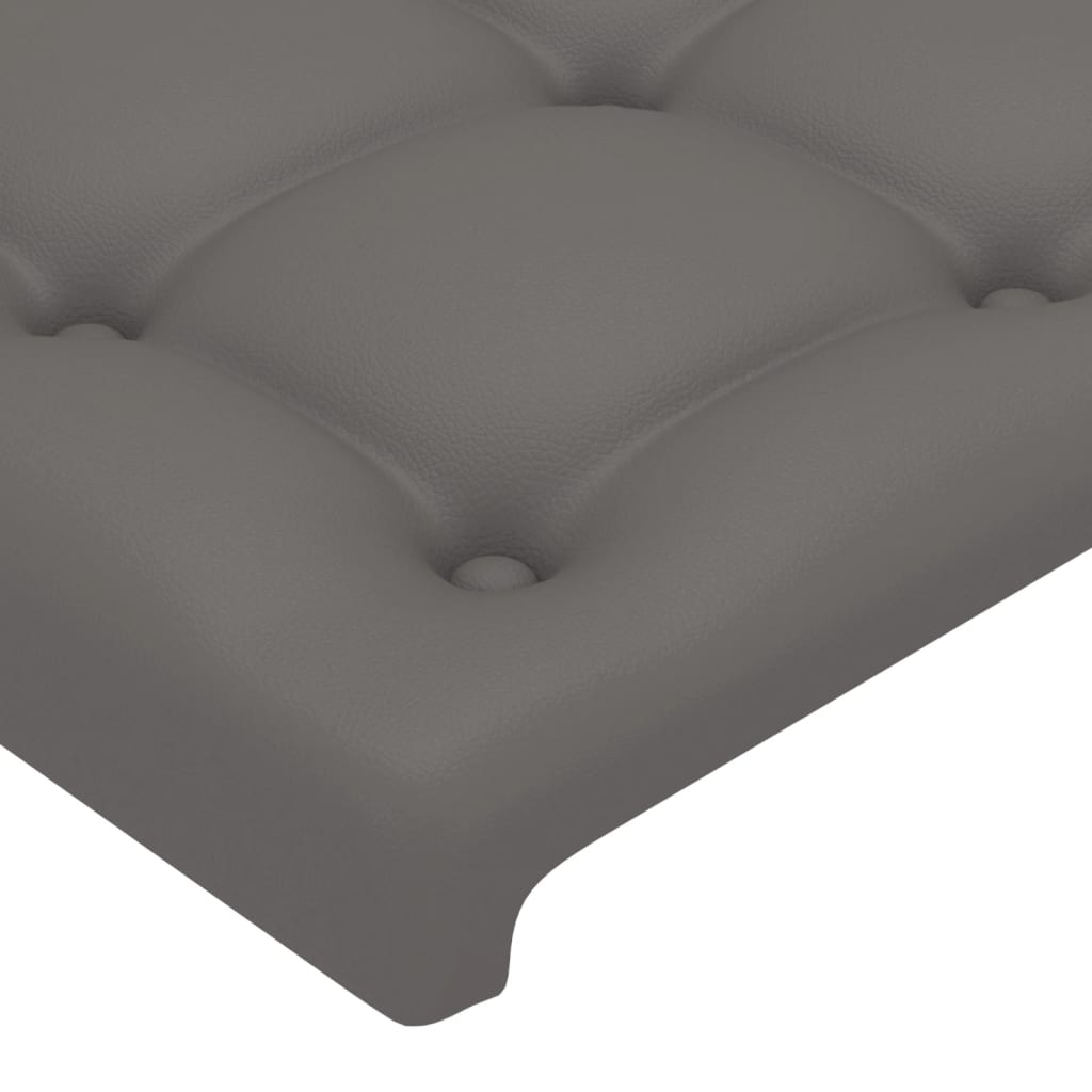 LED uzglavlje sivo 144 x 5 x 78/88 cm od umjetne kože