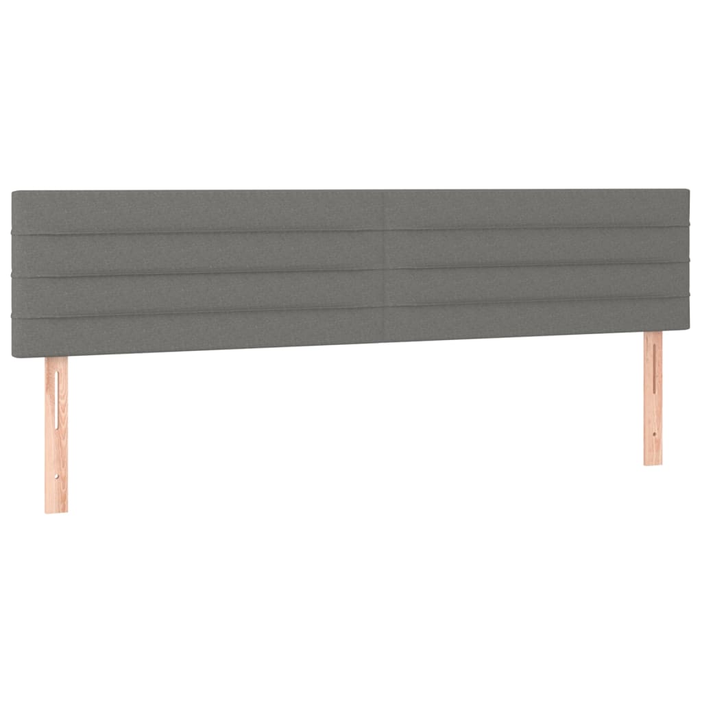 LED uzglavlje tamnosivo 200x5x78/88 cm od tkanine