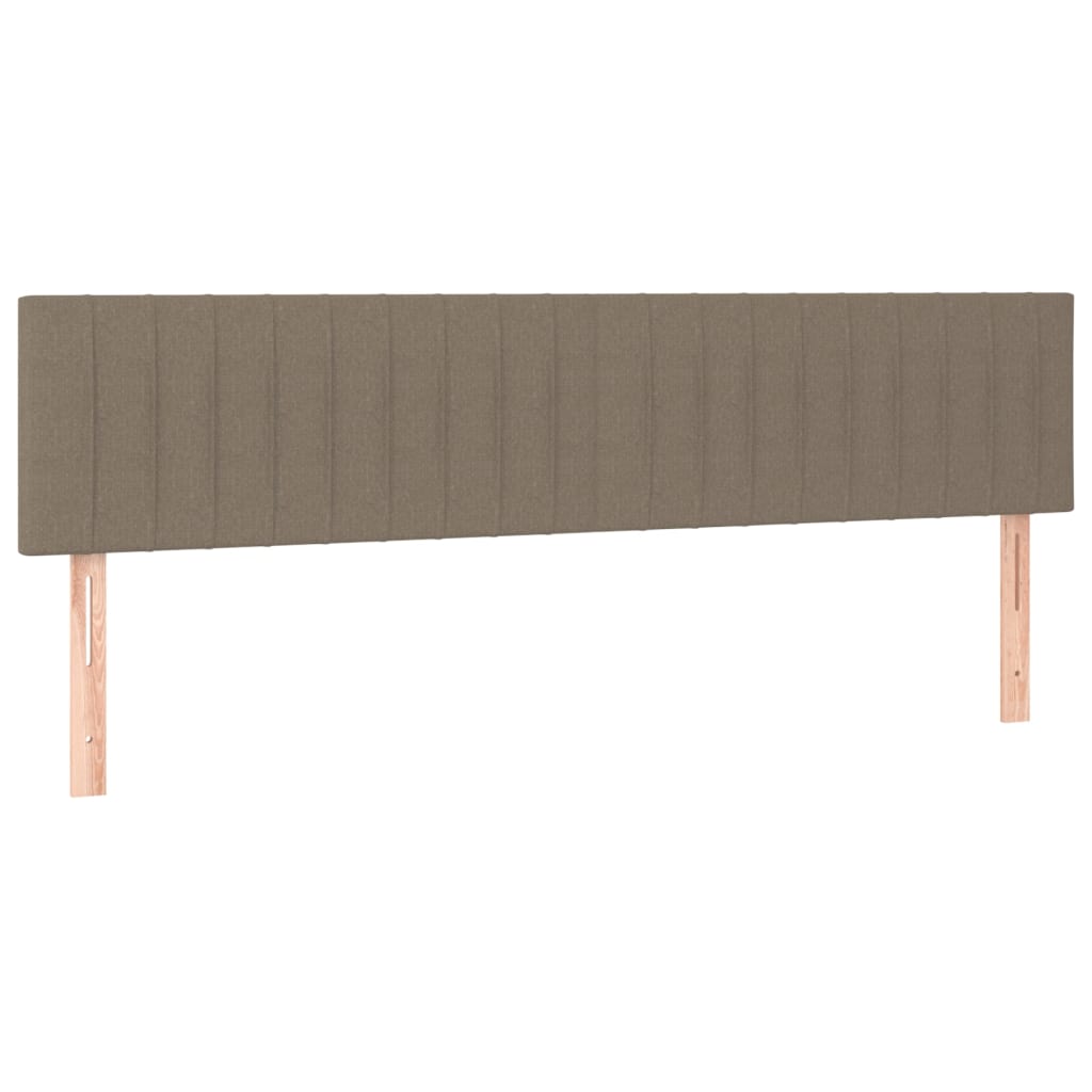LED uzglavlje smeđesivo 180x5x78/88 cm od tkanine
