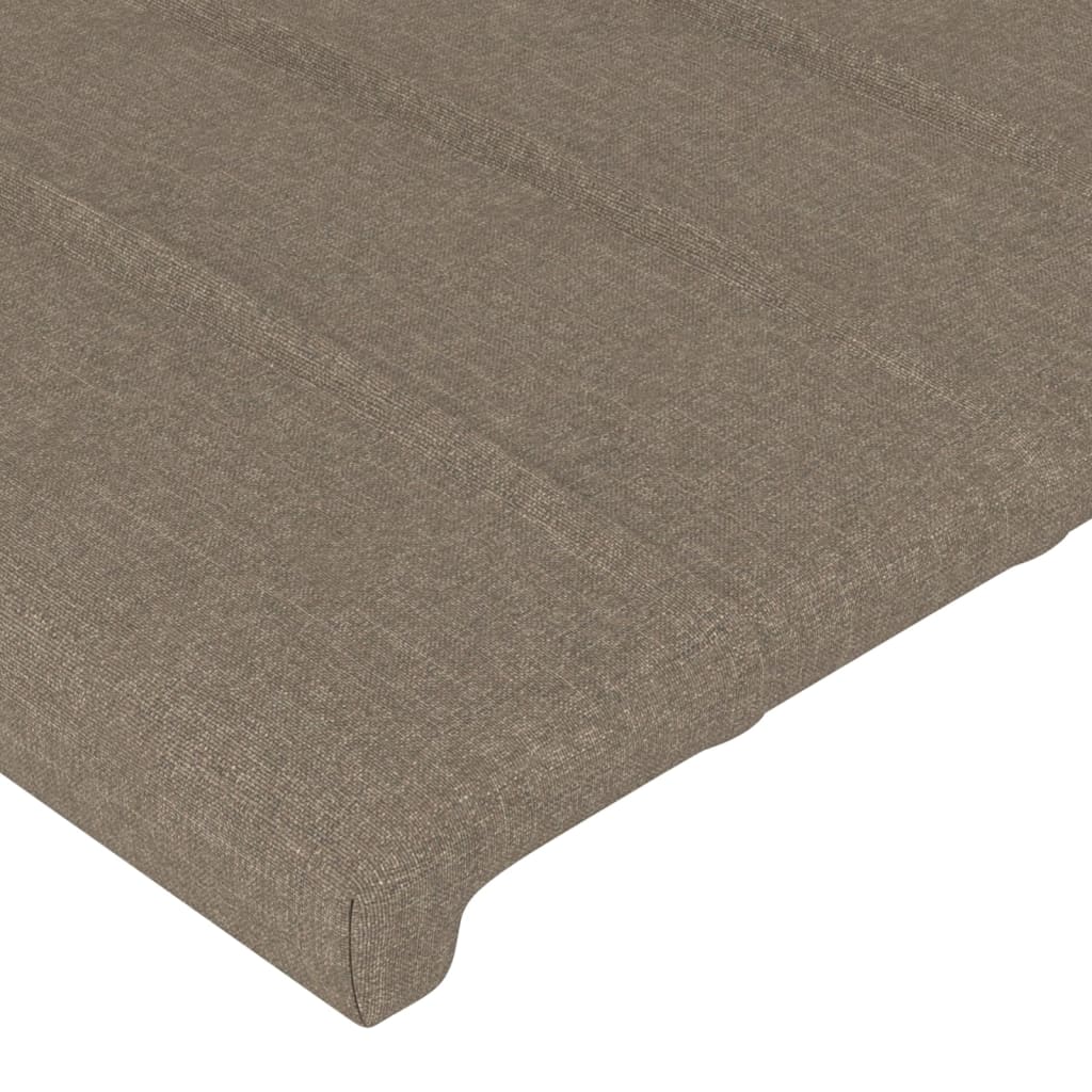 LED uzglavlje smeđesivo 180x5x78/88 cm od tkanine