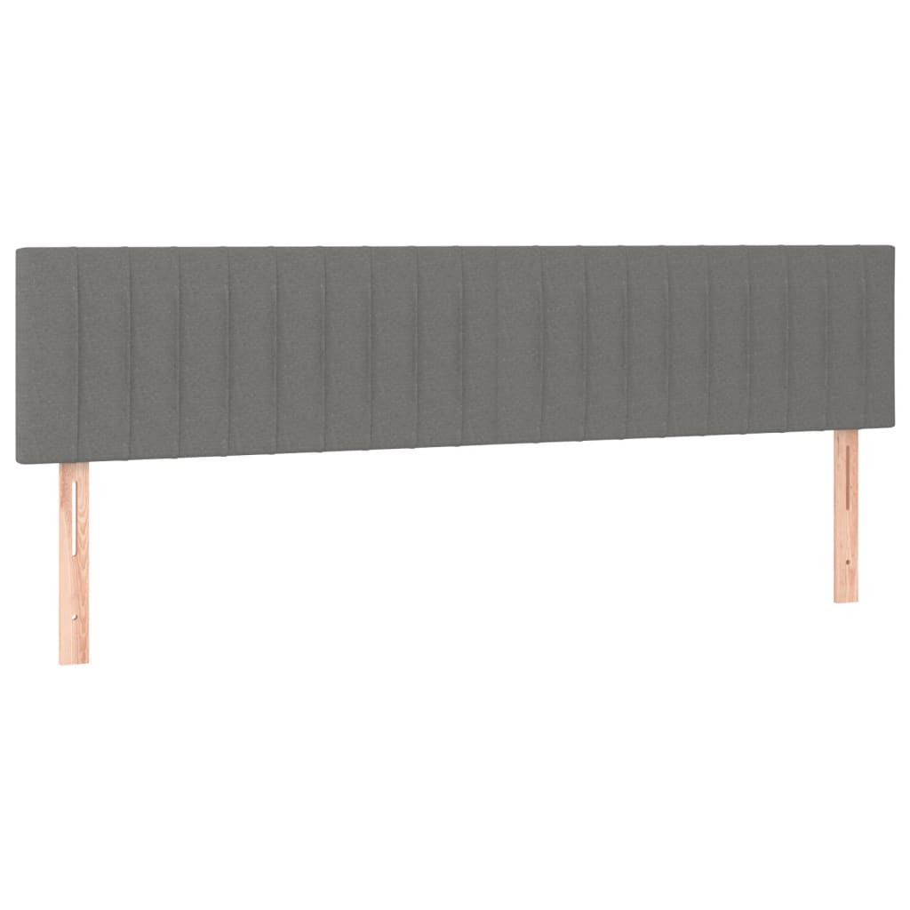 LED uzglavlje tamnosivo 200x5x78/88 cm od tkanine