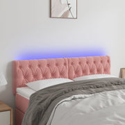 LED uzglavlje ružičasto 144x7x78/88 cm baršunasto