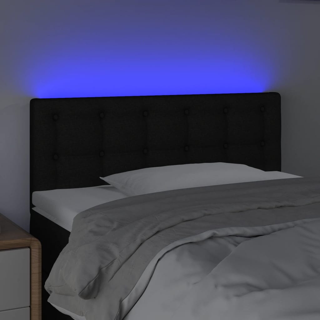 LED uzglavlje crno 90x5x78/88 cm od tkanine