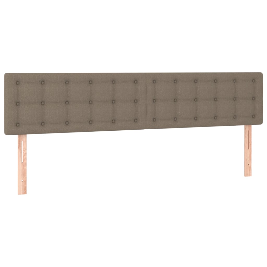 LED uzglavlje smeđesivo 180x5x78/88 cm od tkanine