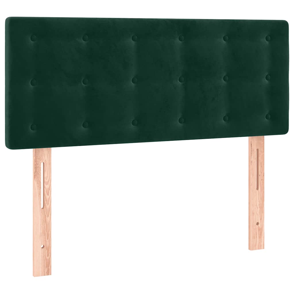 LED uzglavlje tamnozeleno 100x5x78/88 cm baršunasto