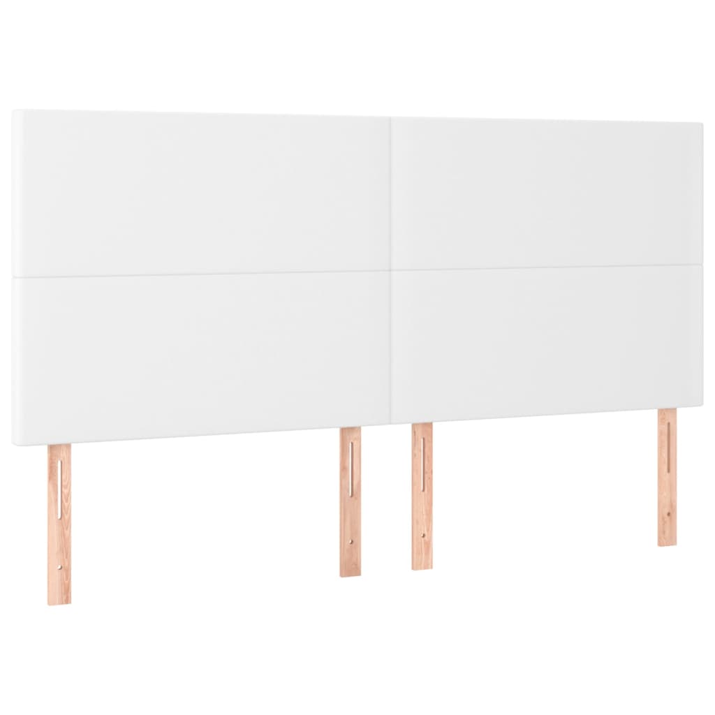 LED uzglavlje bijelo 160x5x118/128 cm od umjetne kože
