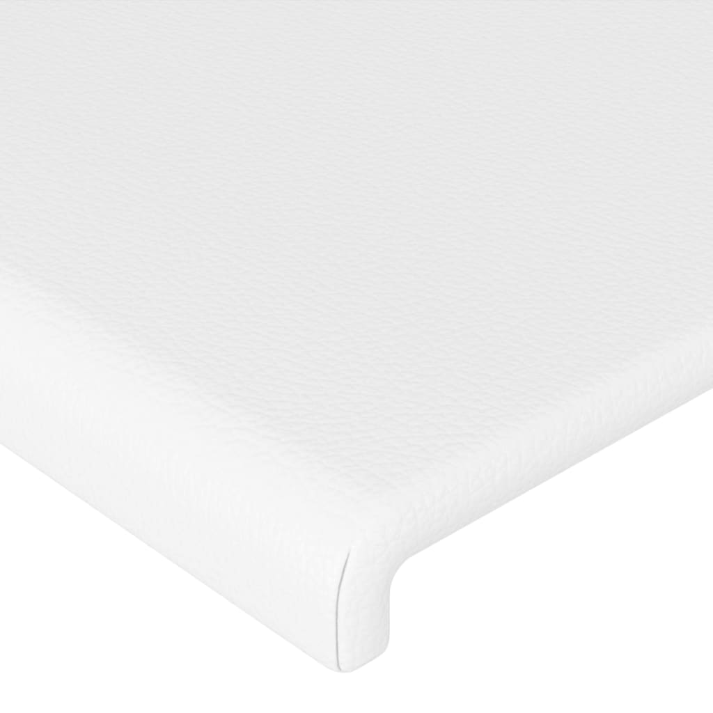 LED uzglavlje bijelo 160x5x118/128 cm od umjetne kože