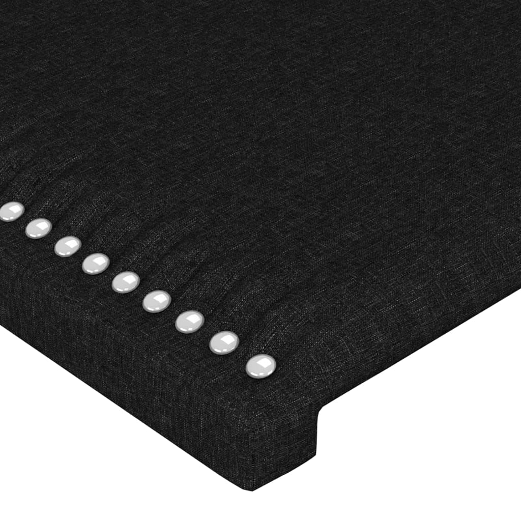 LED uzglavlje crno 200x5x118/128 cm od tkanine