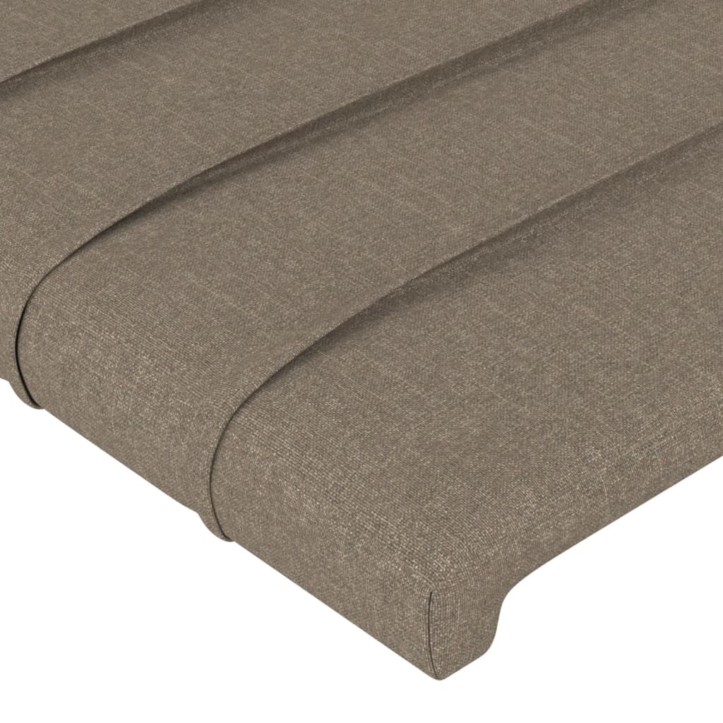 LED uzglavlje smeđesivo 80x5x118/128 cm od tkanine