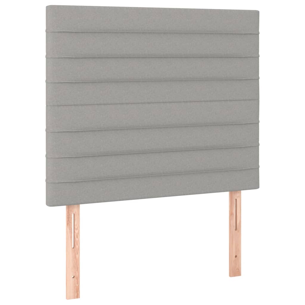 LED uzglavlje svjetlosivo 100x5x118/128 cm od tkanine