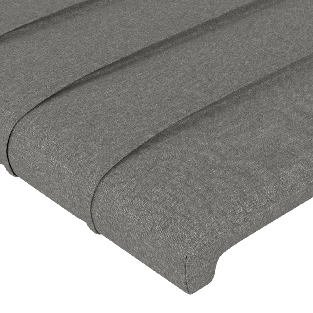 LED uzglavlje tamnosivo 144x5x118 cm od tkanine