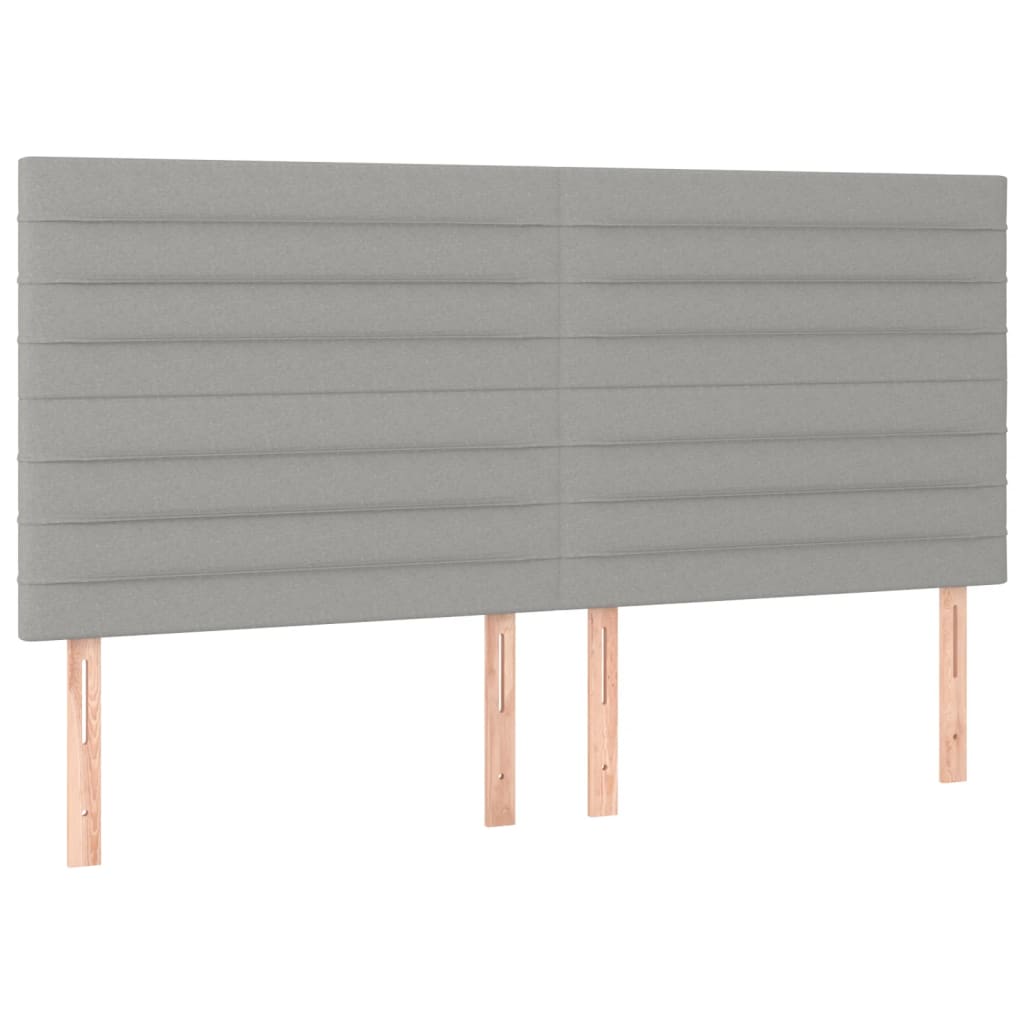 LED uzglavlje svjetlosivo 180x5x118/128 cm od tkanine