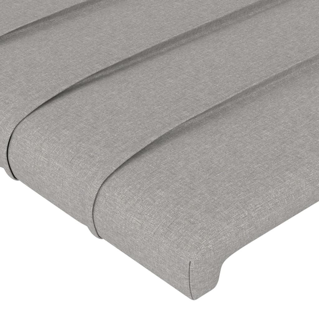 LED uzglavlje svjetlosivo 180x5x118/128 cm od tkanine