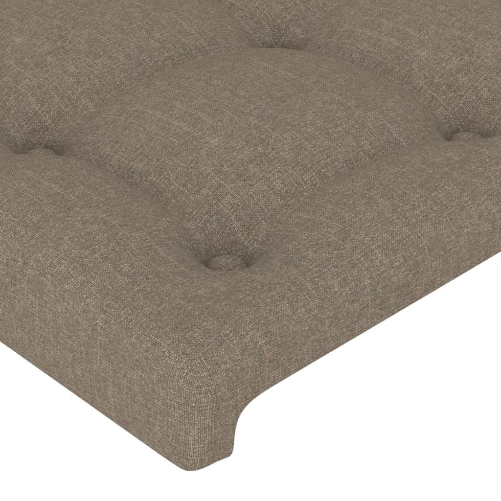 LED uzglavlje smeđesivo 80x5x118/128 cm od tkanine