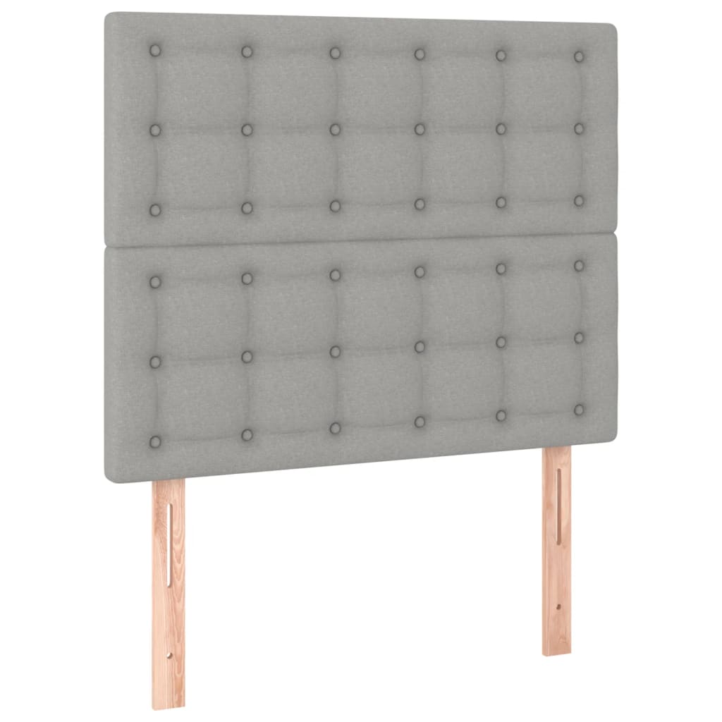 LED uzglavlje svjetlosivo 100x5x118/128 cm od tkanine