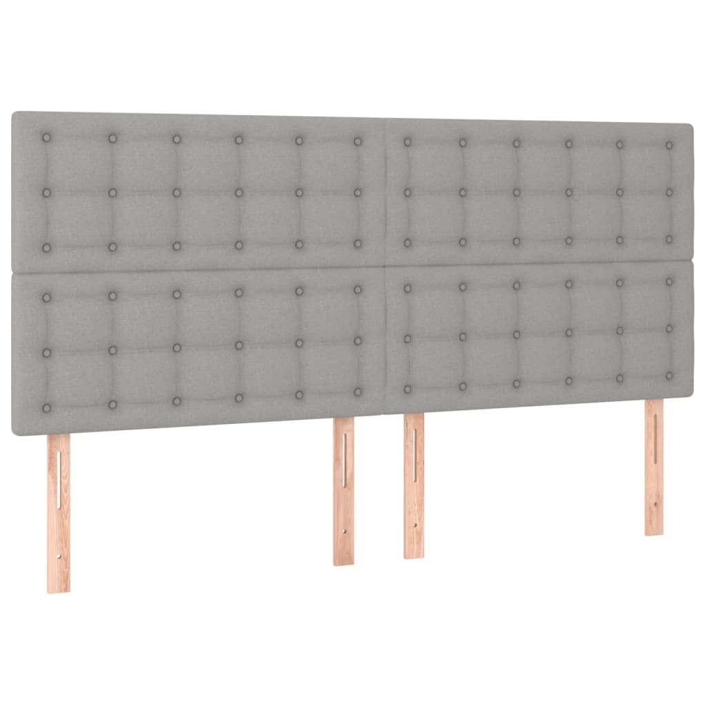 LED uzglavlje svjetlosivo 180x5x118/128 cm od tkanine