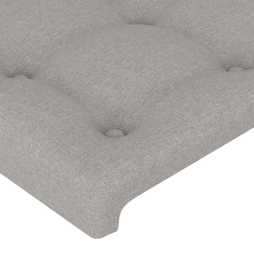 LED uzglavlje svjetlosivo 180x5x118/128 cm od tkanine