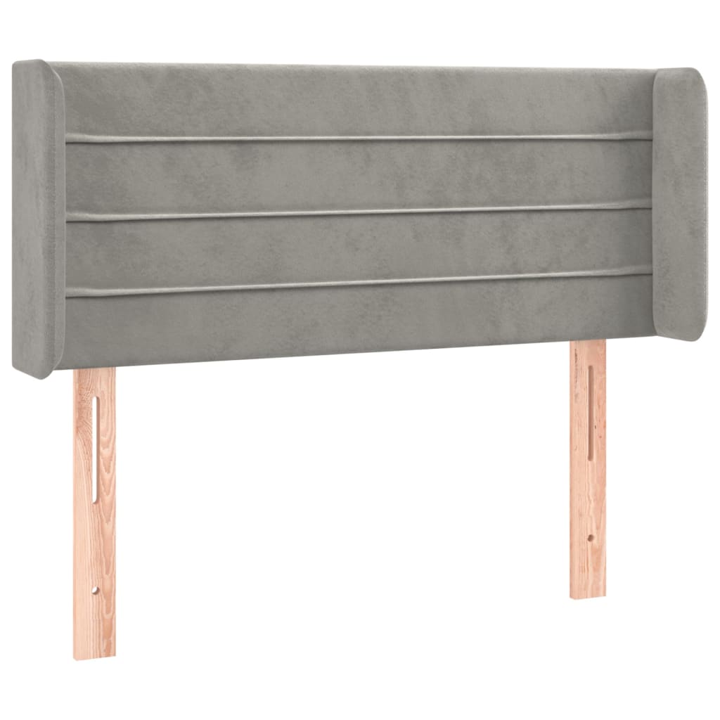 LED uzglavlje svjetlosivo 103x16x78/88 cm baršunasto
