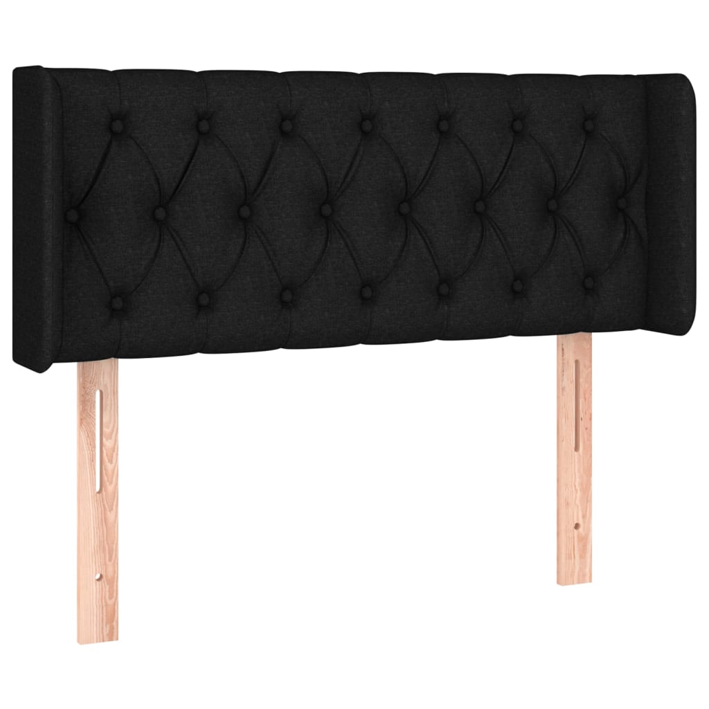 LED uzglavlje crno 93x16x78/88 cm od tkanine