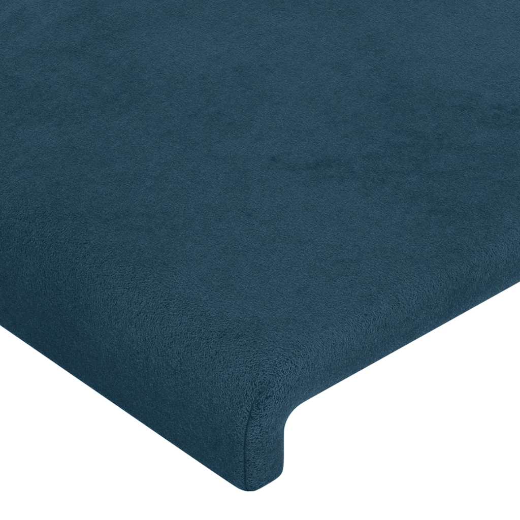 LED uzglavlje tamnoplavo 103x16x118/128 cm baršunasto