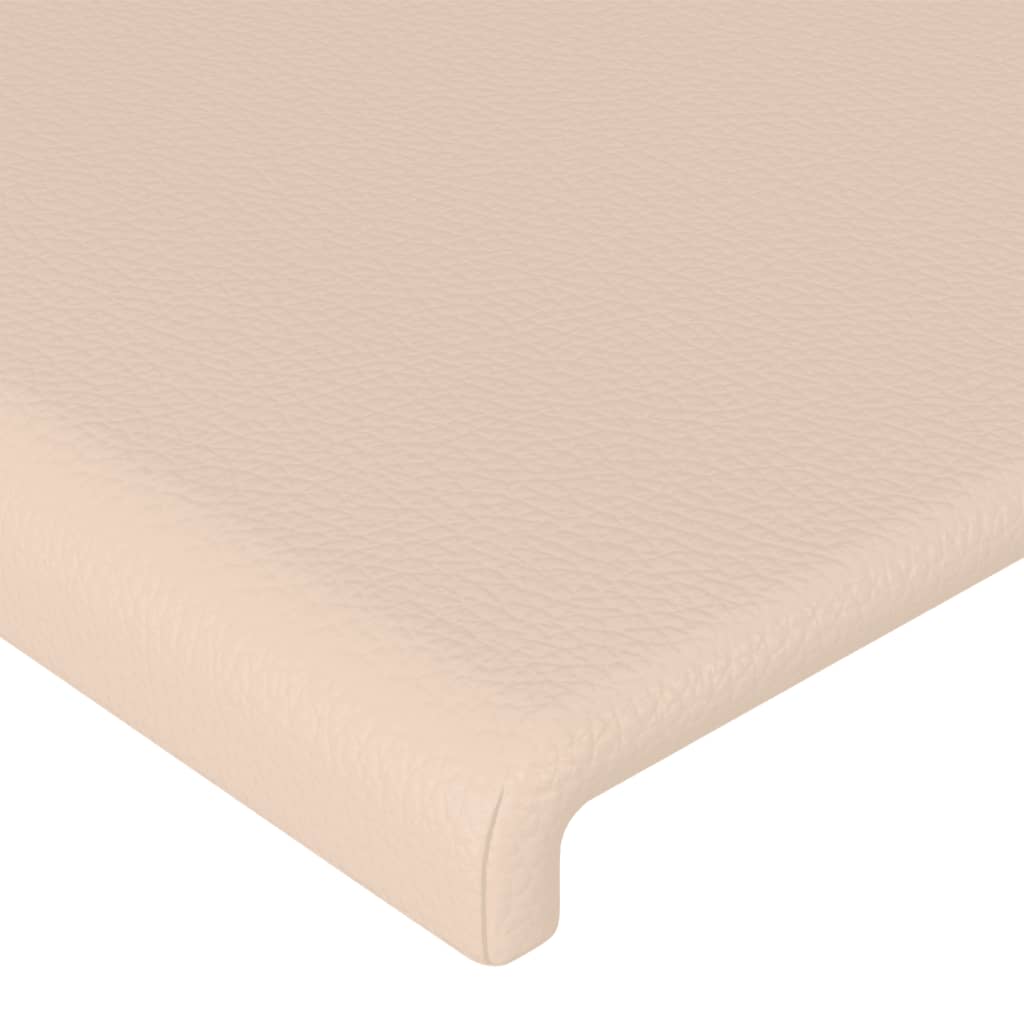 LED uzglavlje boja cappuccina 93x16x118/128 cm od umjetne kože