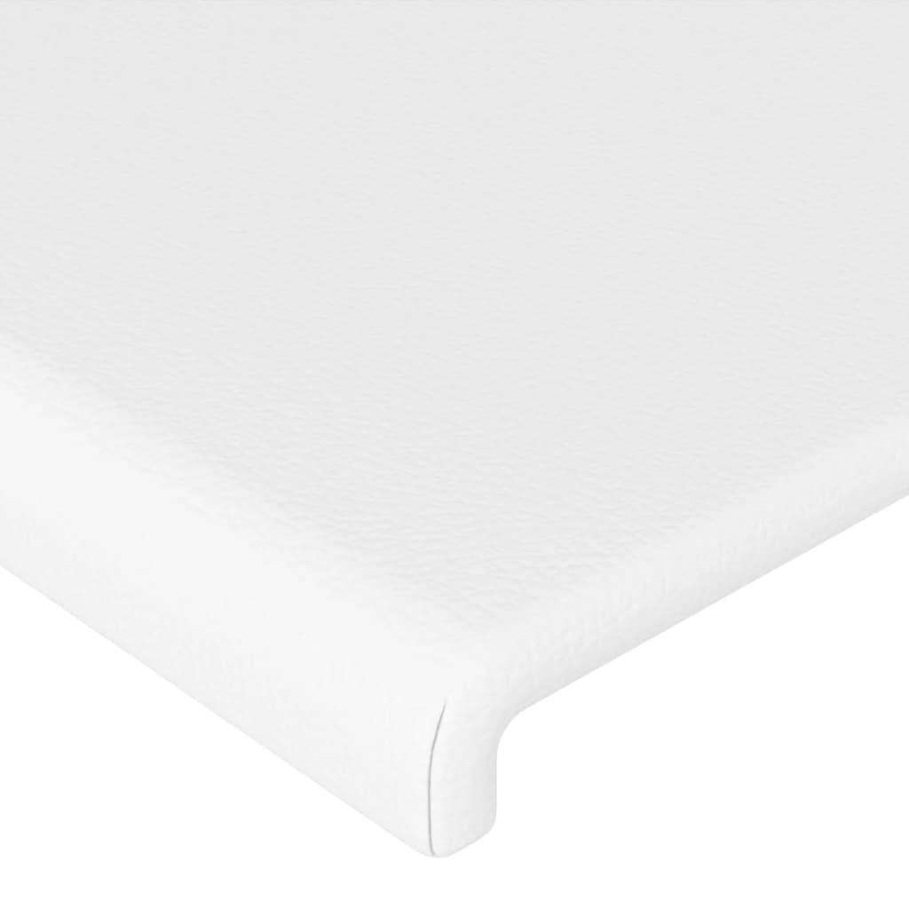 LED uzglavlje bijelo 147x16x118/128 cm od umjetne kože