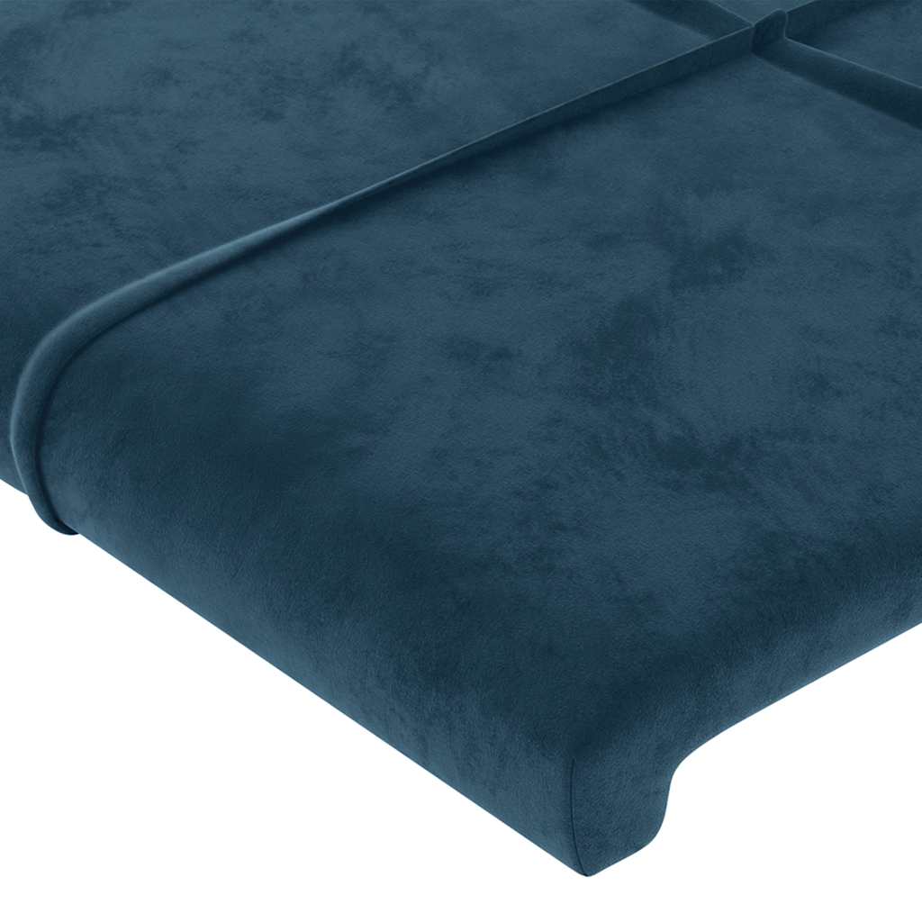 LED uzglavlje tamnoplavo 103x16x118/128 cm baršunasto