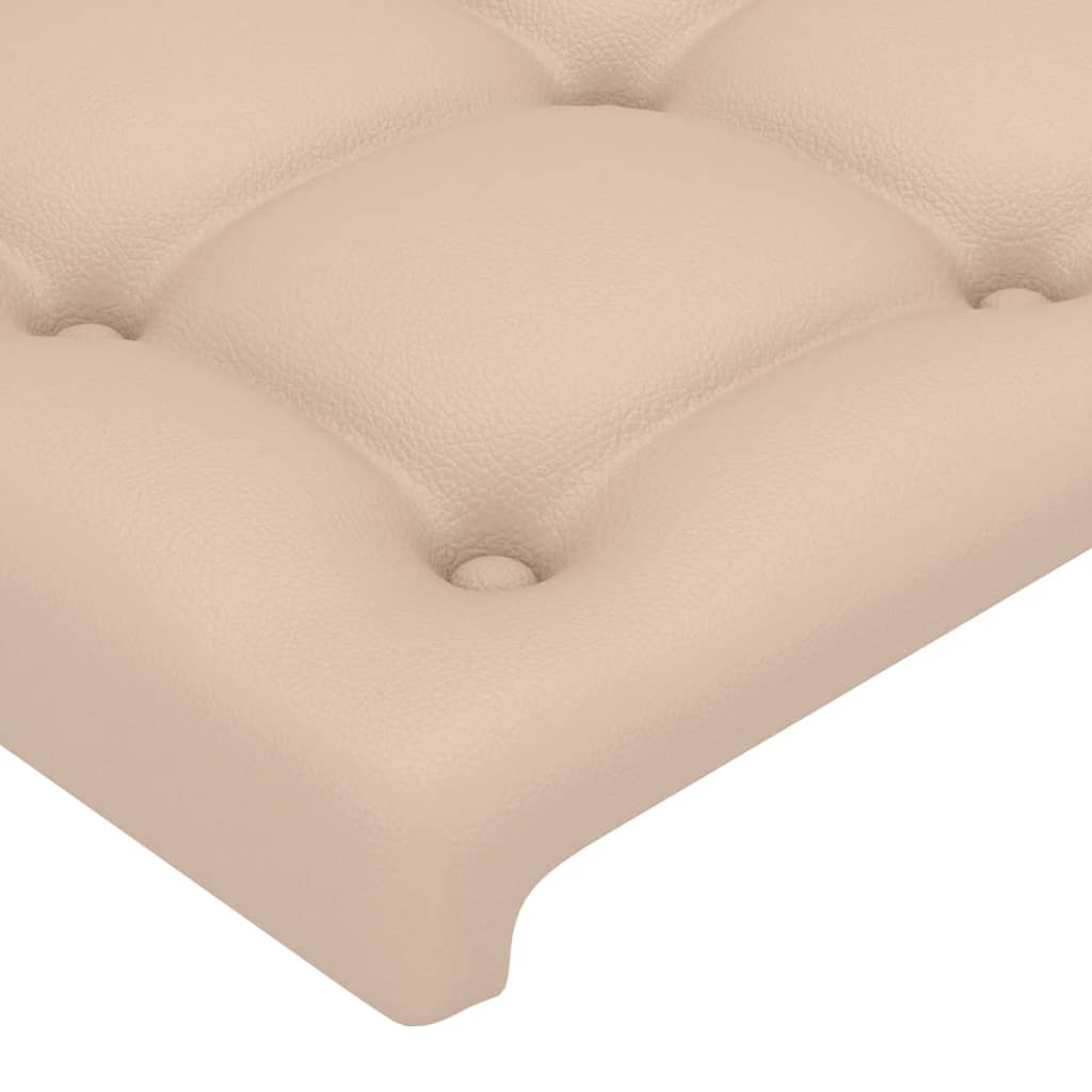 LED uzglavlje boja cappuccina 83x16x118/128 cm od umjetne kože