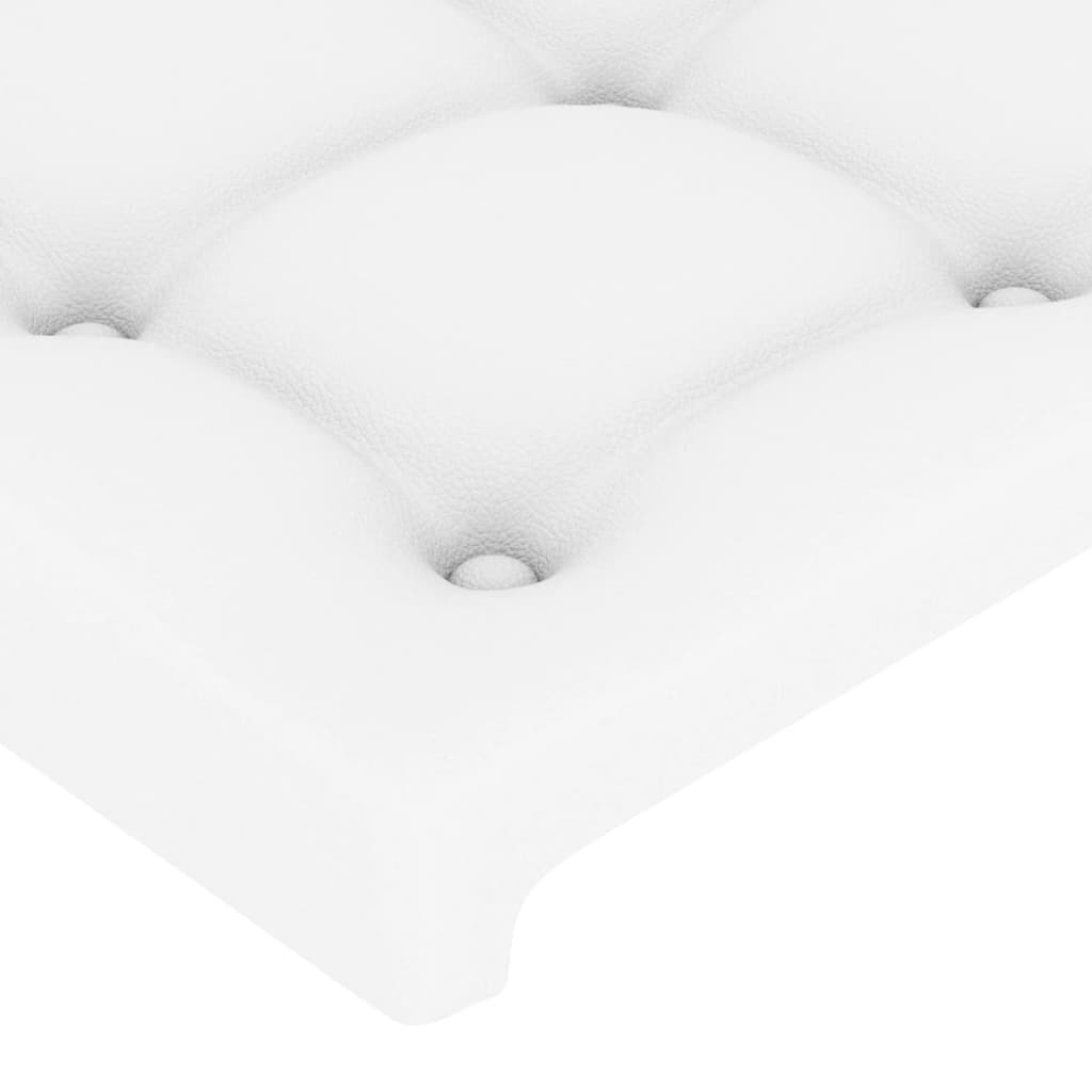 LED uzglavlje bijelo 147x16x118/128 cm od umjetne kože
