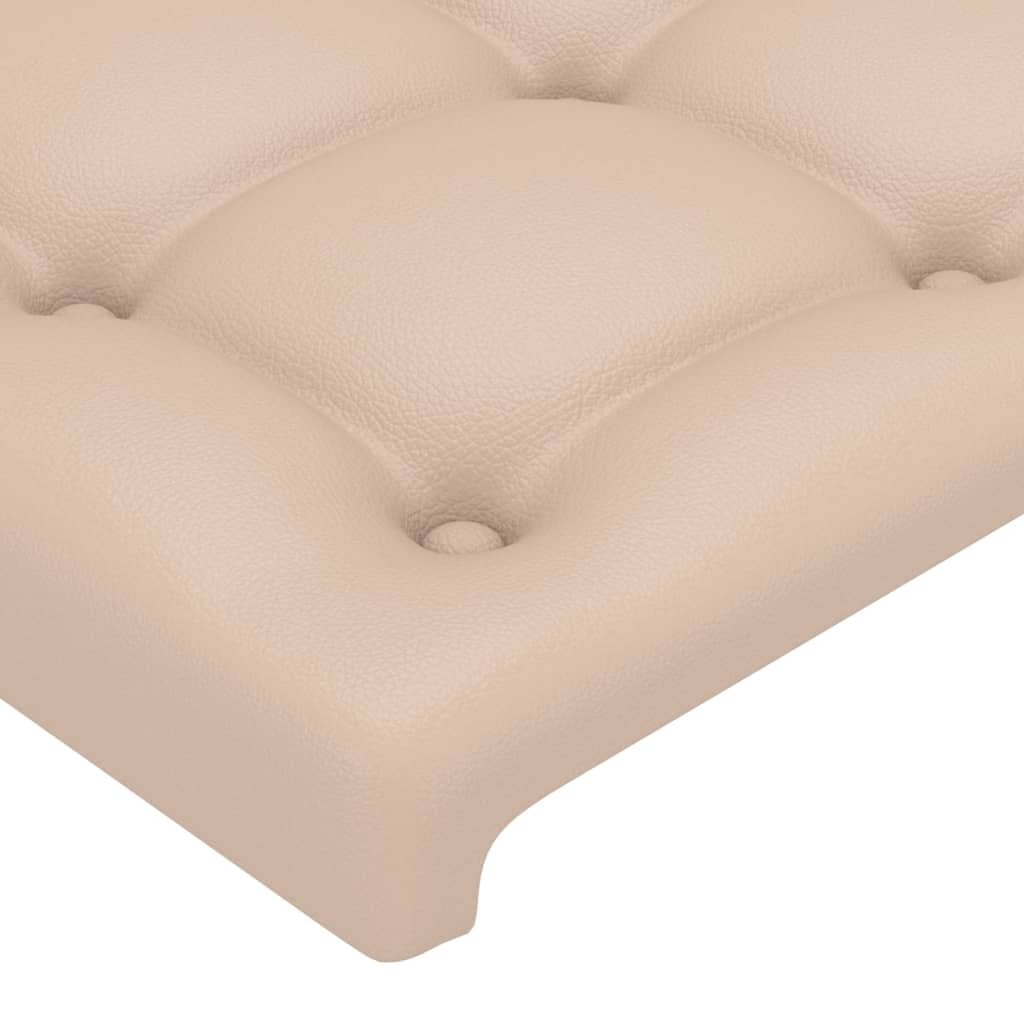 LED uzglavlje boja cappuccina 163x16x118/128cm od umjetna koža