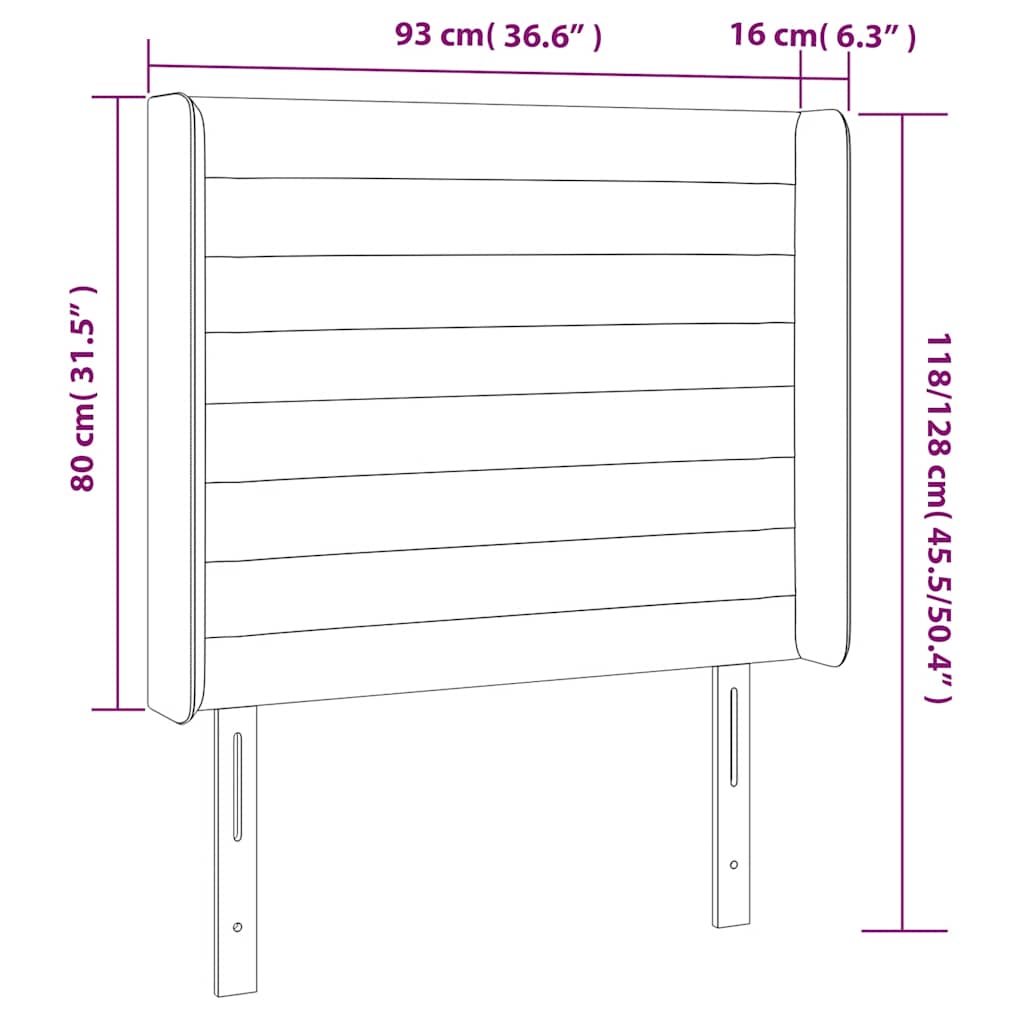 LED uzglavlje tamnozeleno 93x16x118/128 cm baršunasto