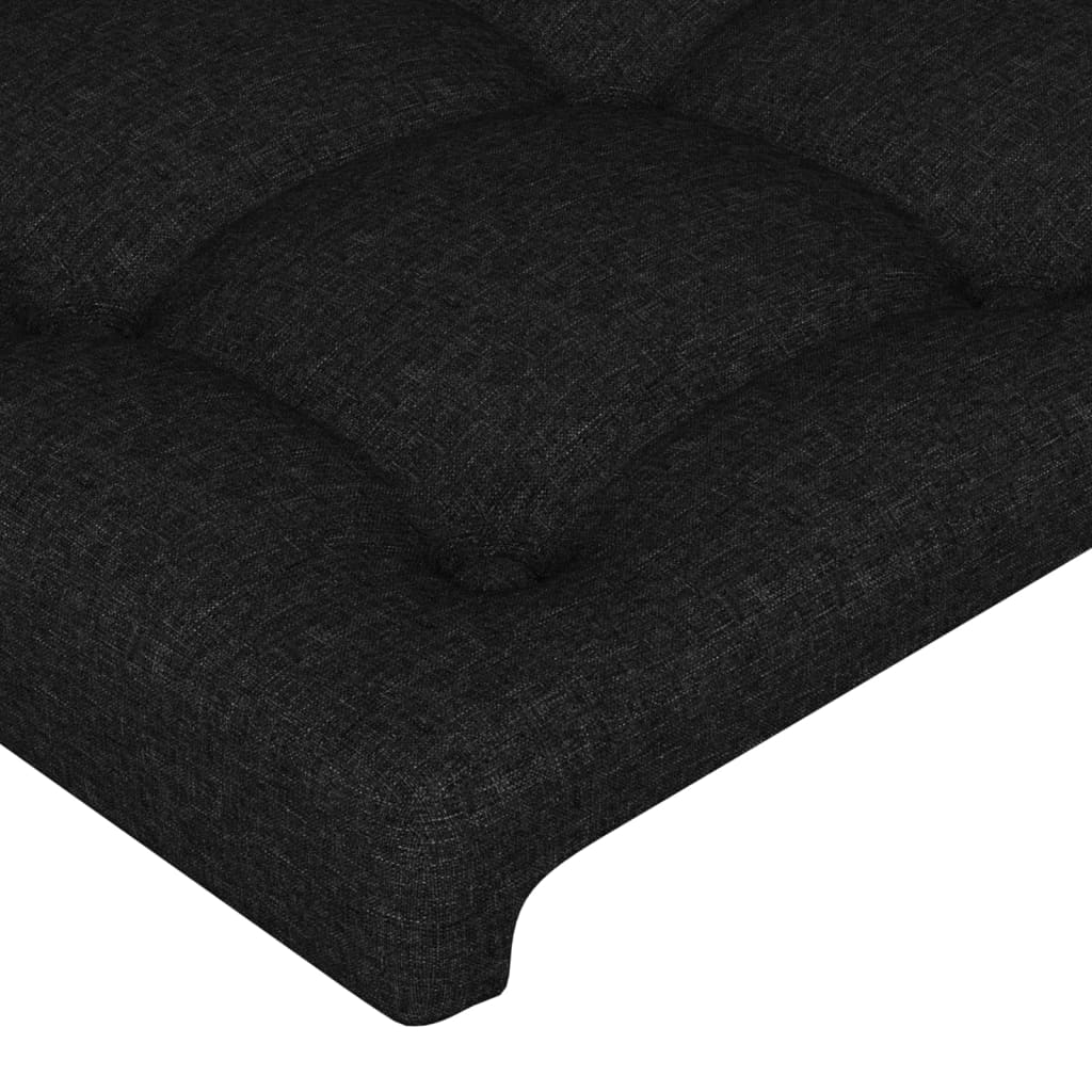 LED uzglavlje crno 83 x 16 x 118/128 cm od tkanine