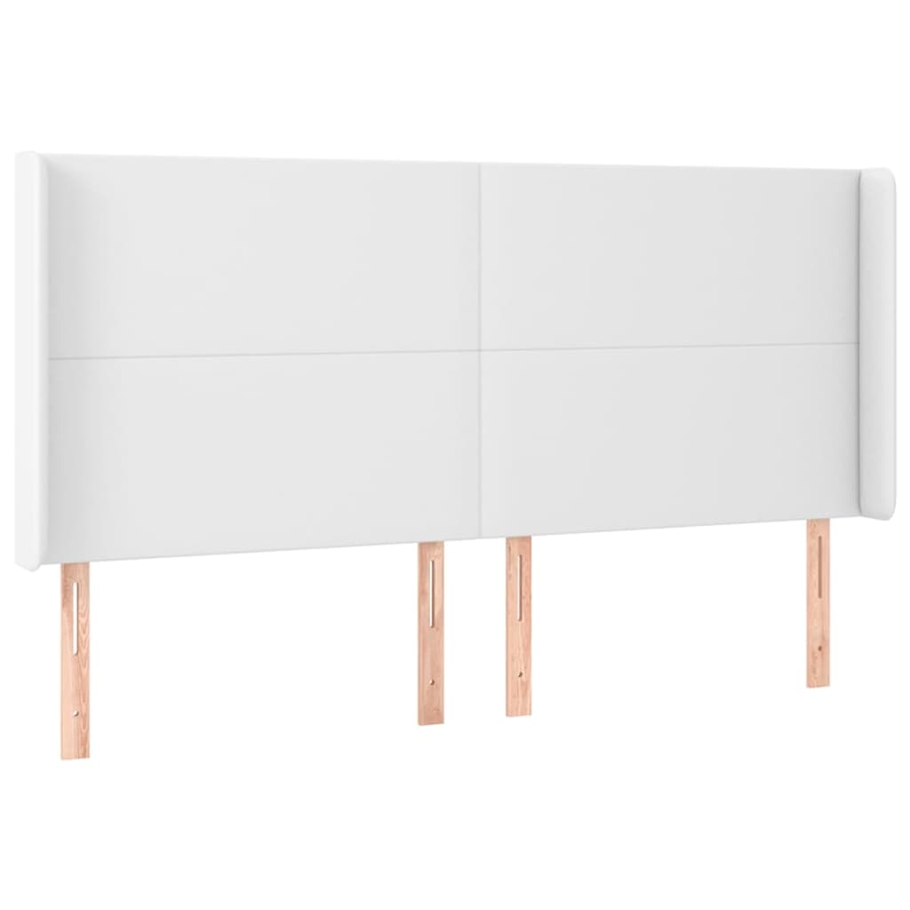 Krevet box spring s madracem LED bijeli 160x200 cm umjetna koža