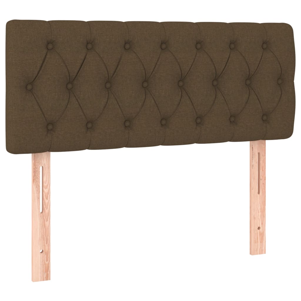Krevet box spring s madracem LED tamnosmeđi 100x200 cm tkanina