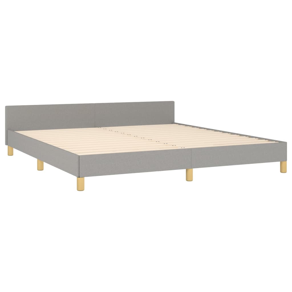 Okvir za krevet bez madraca svjetlosivi 160 x 200 cm od tkanine