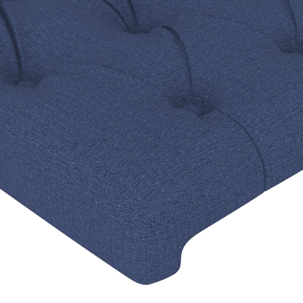 Okvir za krevet s uzglavljem plavi 200 x 200 cm od tkanine