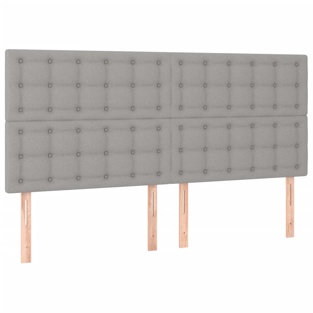 Okvir za krevet bez madraca svjetlosivi 160 x 200 cm od tkanine