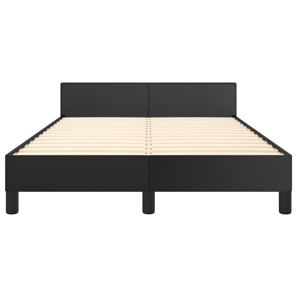 Okvir za krevet s uzglavljem crni 120 x 200 cm od umjetne kože