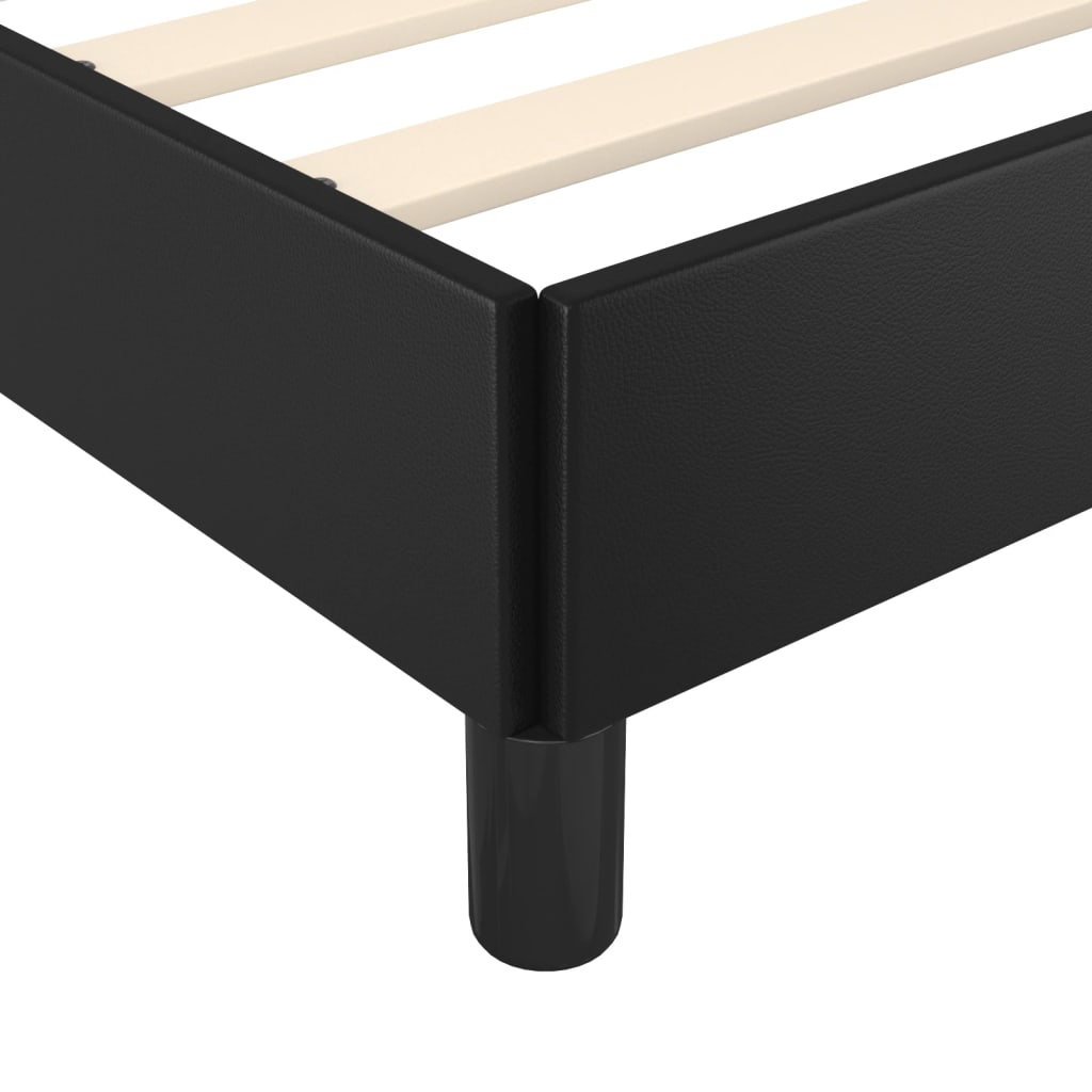 Okvir za krevet s uzglavljem crni 120 x 200 cm od umjetne kože