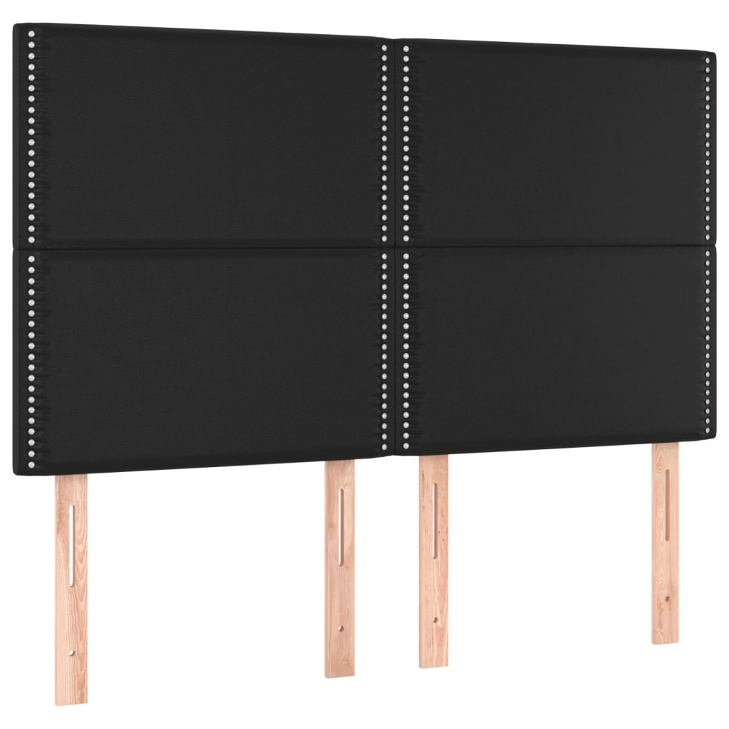 Okvir za krevet s uzglavljem crni 140x190 cm od umjetne kože