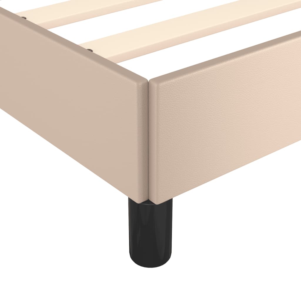 Okvir za krevet s uzglavljem cappuccino 80x200 cm umjetna koža